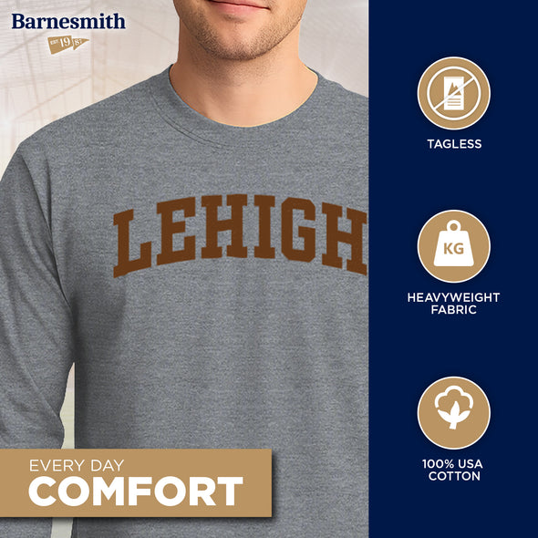 Lehigh University Classic Long Sleeve T-Shirt (Charcoal Grey)