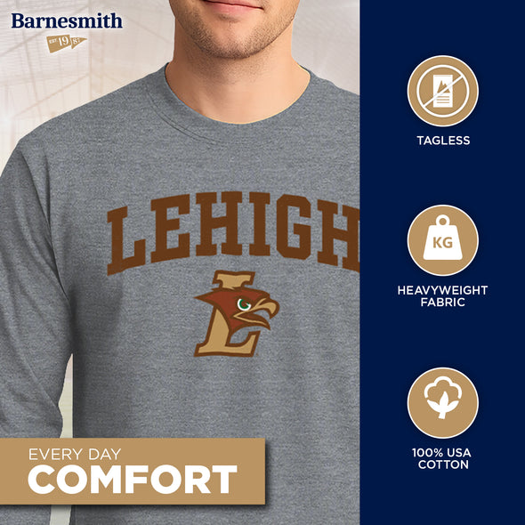 Lehigh University Heritage Long Sleeve T-Shirt (Charcoal Grey)