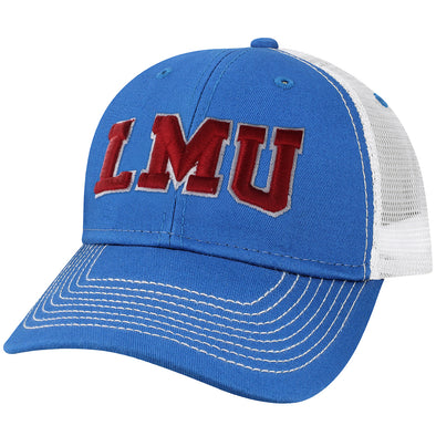 Loyola Marymount University Sideline Trucker Hat One-Size (Santorini Blue/White)
