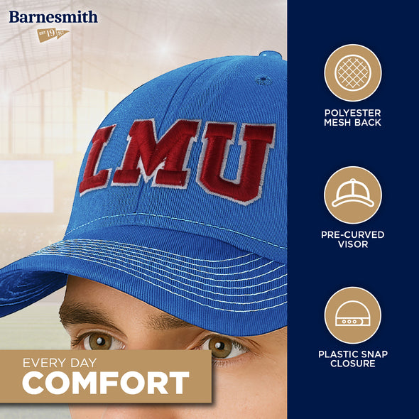 Loyola Marymount University Sideline Trucker Hat One-Size (Santorini Blue/White)