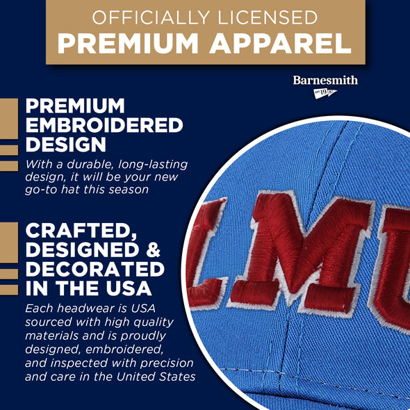 Loyola Marymount University Sideline Trucker Hat One-Size (Santorini Blue/White)
