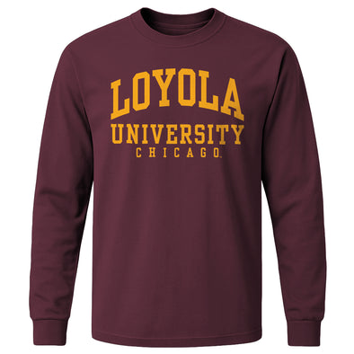 Loyola University Chicago Classic Long Sleeve T-Shirt (Maroon)