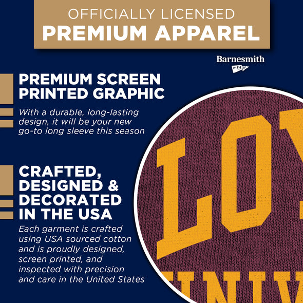 Loyola University Chicago Classic Long Sleeve T-Shirt (Maroon)