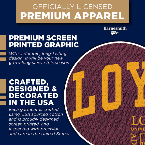 Loyola University Chicago Heritage Long Sleeve T-Shirt (Maroon)