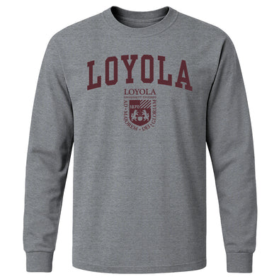 Loyola University Chicago Heritage Long Sleeve T-Shirt (Charcoal Grey)