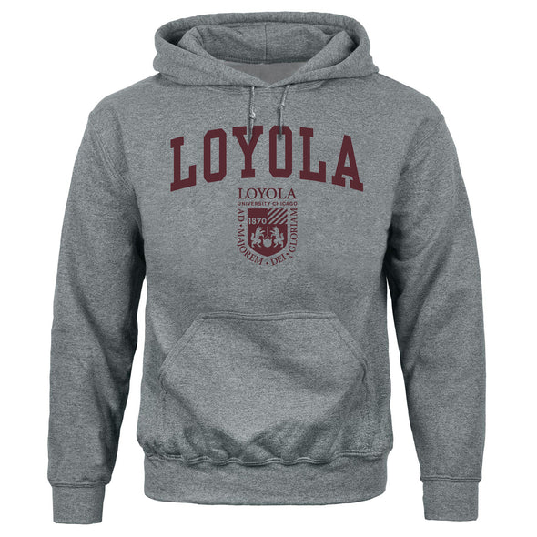 Loyola University Chicago Heritage Hooded Sweatshirt (Charcoal Grey)