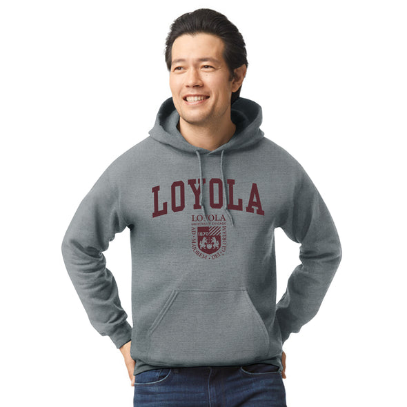Loyola University Chicago Heritage Hooded Sweatshirt (Charcoal Grey)