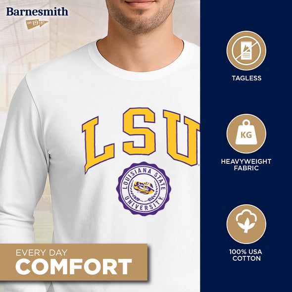 Louisiana State University Heritage Long Sleeve T-Shirt (White)
