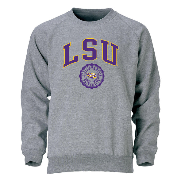 Louisiana State University Heritage Crewneck Sweatshirt (Charcoal)
