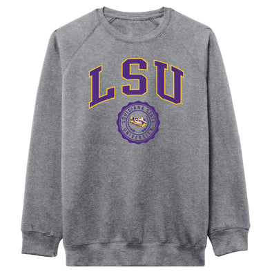 Louisiana State University Heritage Crewneck Sweatshirt (Charcoal)