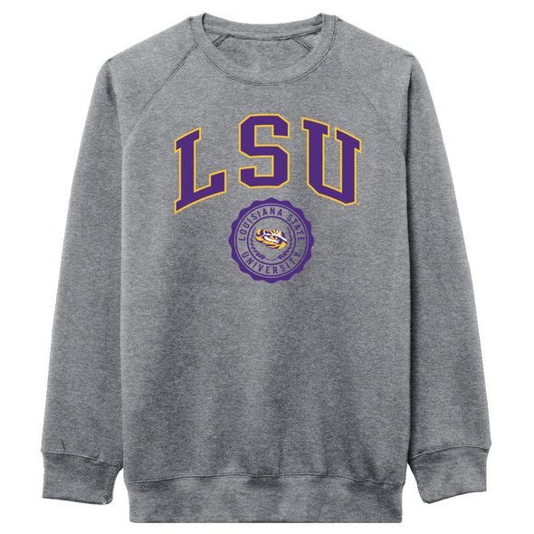 Louisiana State University Heritage Crewneck Sweatshirt (Charcoal)