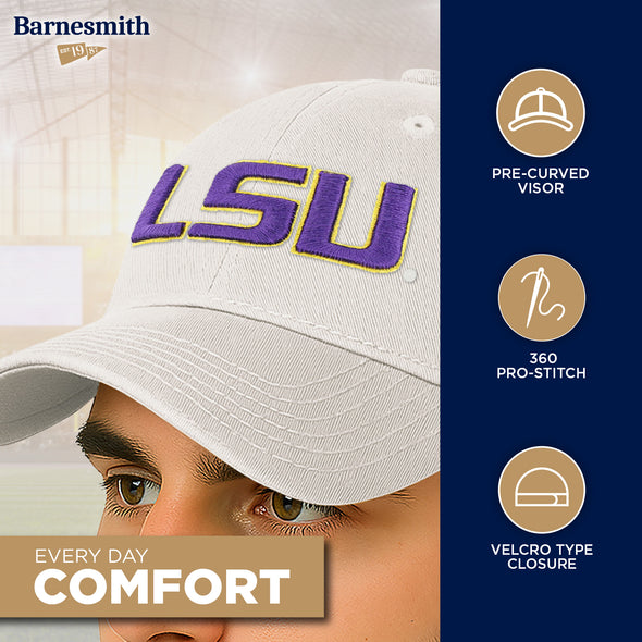 Louisiana State University Spirit Baseball Hat One-Size (White)