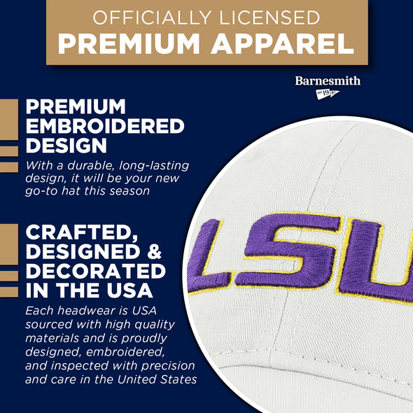 Louisiana State University Spirit Baseball Hat One-Size (White)