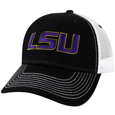 Louisiana State University Sideline Trucker Hat One-Size (Black/White)