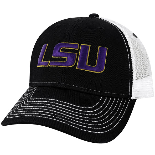 Louisiana State University Sideline Trucker Hat One-Size (Black/White)