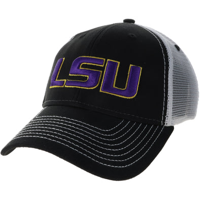 Louisiana State University Sideline Trucker Hat One-Size (Black/White)