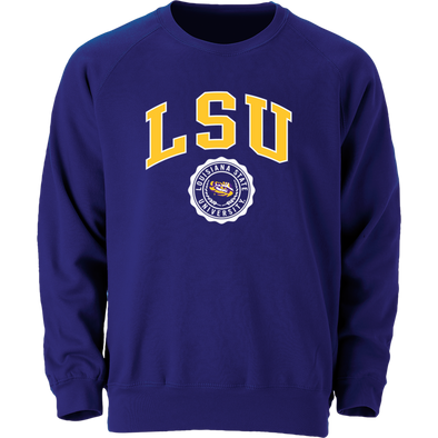 Louisiana State University Heritage Crewneck Sweatshirt (Purple)