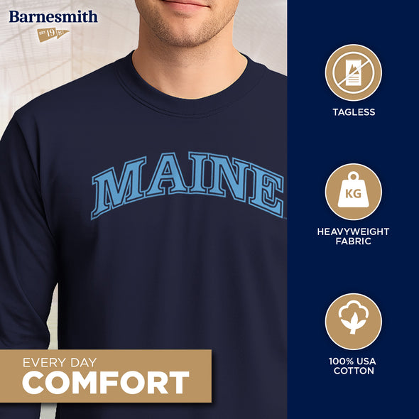 University of Maine Classic Long Sleeve T-Shirt (Navy)