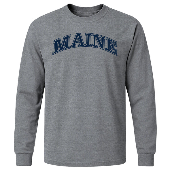 University of Maine Classic Long Sleeve T-Shirt (Charcoal Grey)