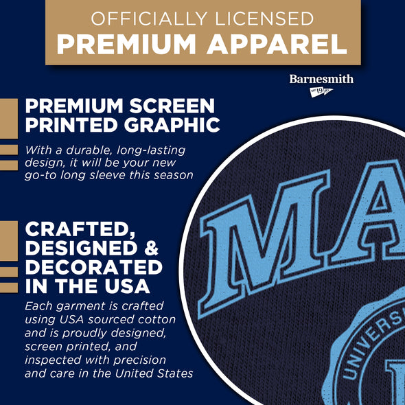 University of Maine Heritage Long Sleeve T-Shirt (Navy)