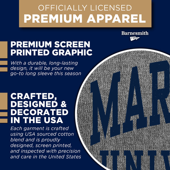 Marquette University Classic Long Sleeve T-Shirt (Charcoal Grey)