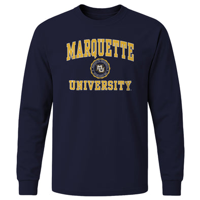 Marquette University Heritage Long Sleeve T-Shirt (Navy)