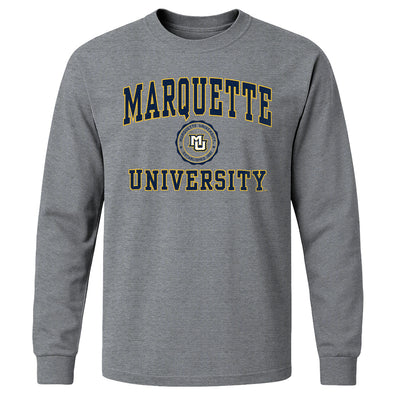Marquette University Heritage Long Sleeve T-Shirt (Charcoal Grey)