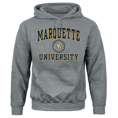 Marquette University Heritage Hooded Sweatshirt (Charcoal Grey)