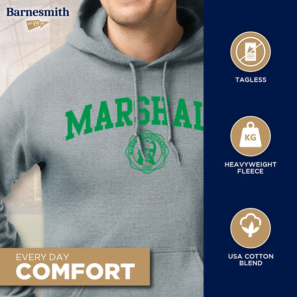 Marshall University Heritage Hooded Sweatshirt (Charcoal Grey)