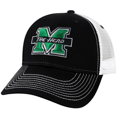 Marshall University Sideline Trucker Hat One-Size (Black/White)
