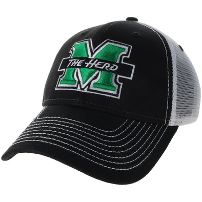 Marshall University Sideline Trucker Hat One-Size (Black/White)