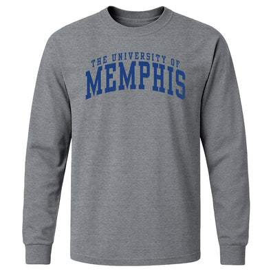 The University of Memphis Classic Long Sleeve T-Shirt (Charcoal Grey)