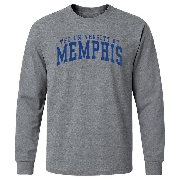 The University of Memphis Classic Long Sleeve T-Shirt (Charcoal Grey)
