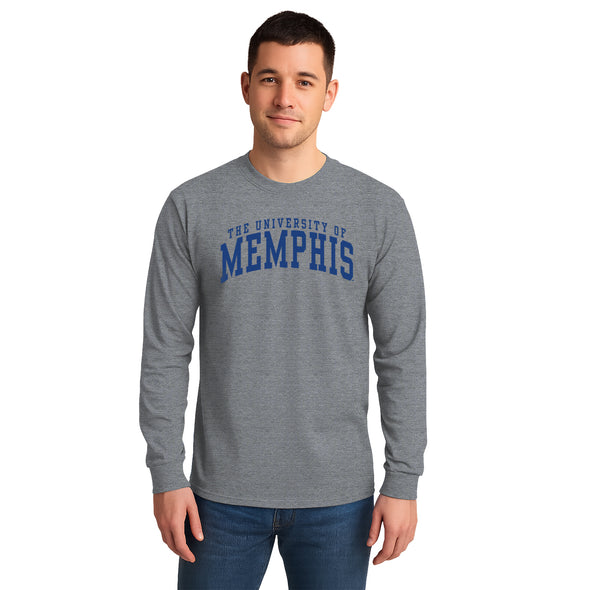 The University of Memphis Classic Long Sleeve T-Shirt (Charcoal Grey)