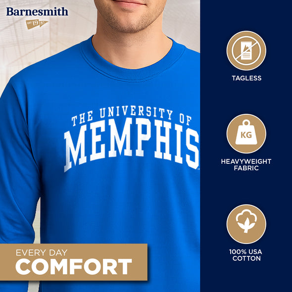 The University of Memphis Classic Long Sleeve T-Shirt (Royal Blue)