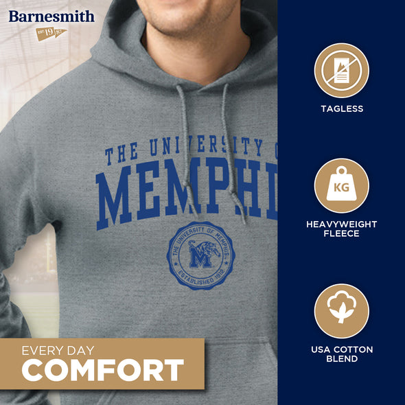The University of Memphis Heritage Hooded Sweatshirt (Charcoal Grey)