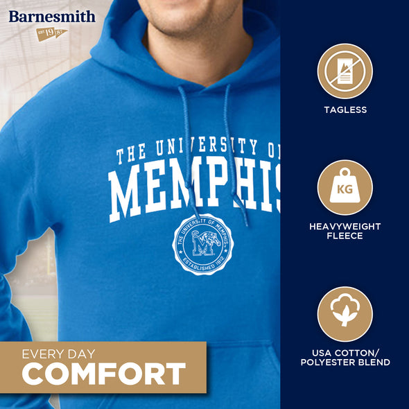 The University of Memphis Heritage Hooded Sweatshirt (Royal Blue)