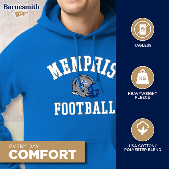 University of Memphis Football Hooded Sweatshirt (Royal Blue)