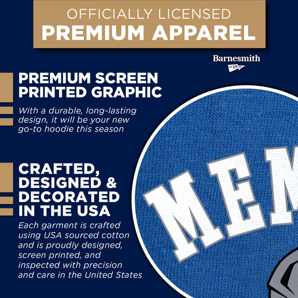 University of Memphis Football Hooded Sweatshirt (Royal Blue)