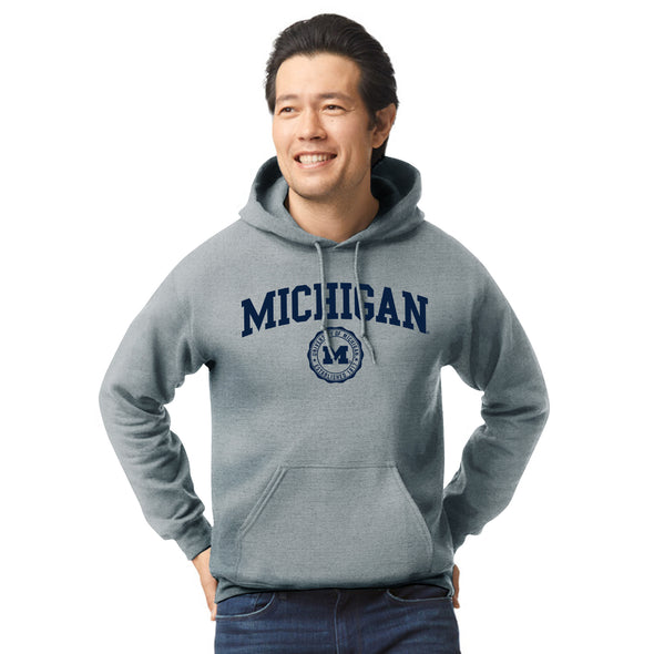 University of Michigan Heritage Hooded Sweatshirt (Charcoal Grey)
