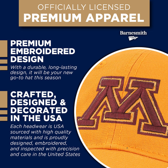 University of Minnesota Spirit Baseball Hat One-Size (Autumn Blaze)
