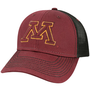 University of Minnesota Sideline Trucker Hat One-Size (Maroon/Black)