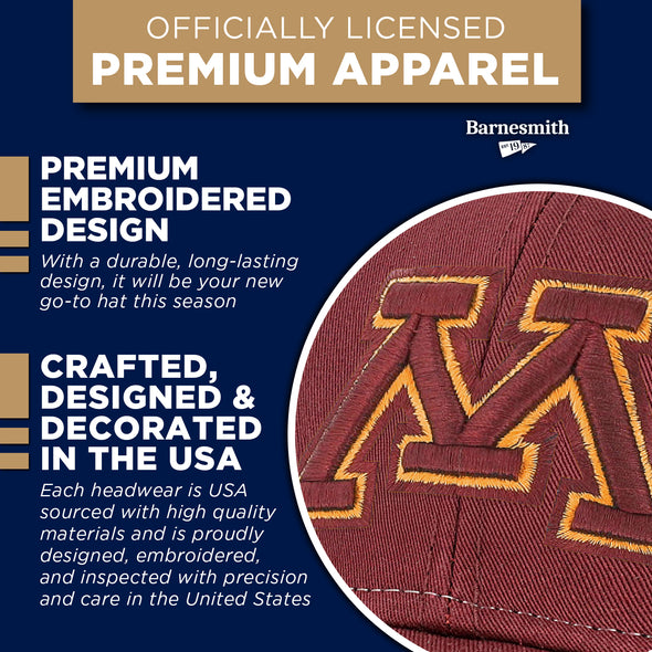 University of Minnesota Sideline Trucker Hat One-Size (Maroon/Black)