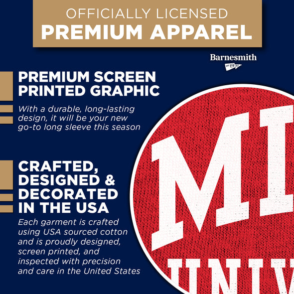 Miami University Classic Long Sleeve T-Shirt (Red)