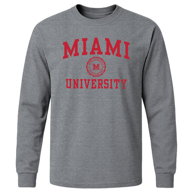 Miami University Heritage Long Sleeve T-Shirt (Charcoal Grey)