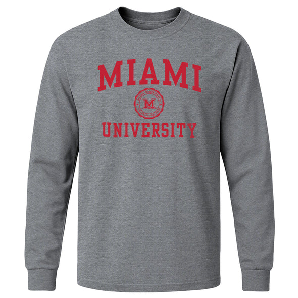 Miami University Heritage Long Sleeve T-Shirt (Charcoal Grey)