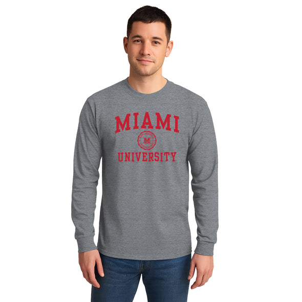 Miami University Heritage Long Sleeve T-Shirt (Charcoal Grey)