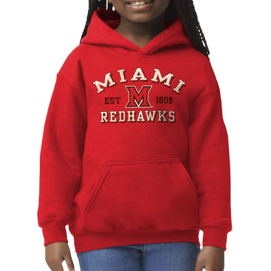 Miami University Youth Hooded Sweatshirt (Red)