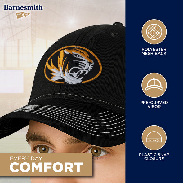 University of Missouri Sideline Trucker Hat One-Size (Black/White)
