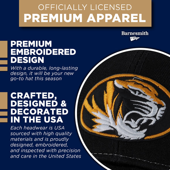 University of Missouri Sideline Trucker Hat One-Size (Black/White)